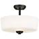 Z-Lite Arlington 14 3/4" Wide Matte Black White Diffuser Ceiling Light