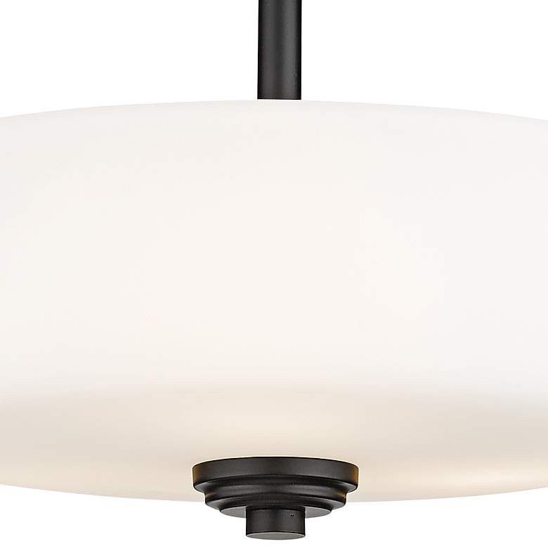 Image 4 Z-Lite Arlington 14 3/4" Wide Matte Black White Diffuser Ceiling Light more views