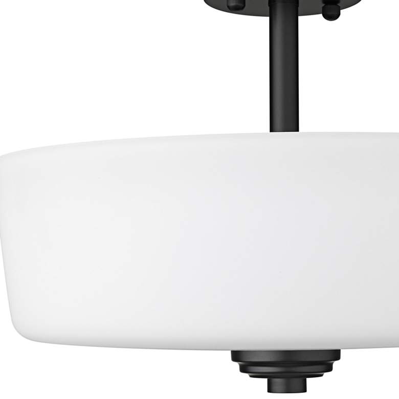 Image 5 Z-Lite Arlington 14 3/4" Wide Matte Black White Diffuser Ceiling Light more views