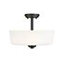6_Z-Lite Arlington 14 3/4" Wide Matte Black White Diffuser Ceiling Light more views