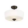 7_Z-Lite Arlington 14 3/4" Wide Matte Black White Diffuser Ceiling Light more views