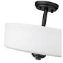 Z-Lite Arlington 14 3/4" Wide Matte Black White Diffuser Ceiling Light in scene