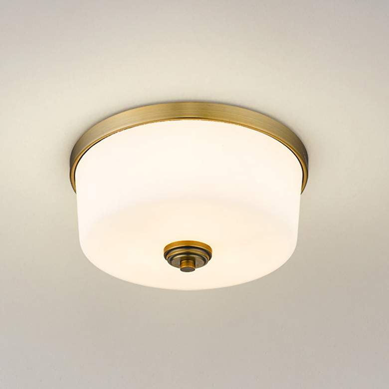Image 2 Z-Lite Arlington 14" Wide Heritage Brass Ceiling Light