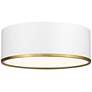 2_Z-Lite Arlo 16"W Matte White and Rubbed Brass Ceiling Light