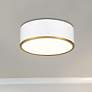1_Z-Lite Arlo 16"W Matte White and Rubbed Brass Ceiling Light
