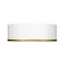 5_Z-Lite Arlo 16"W Matte White and Rubbed Brass Ceiling Light more views