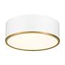 6_Z-Lite Arlo 16"W Matte White and Rubbed Brass Ceiling Light more views