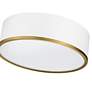 7_Z-Lite Arlo 16"W Matte White and Rubbed Brass Ceiling Light more views