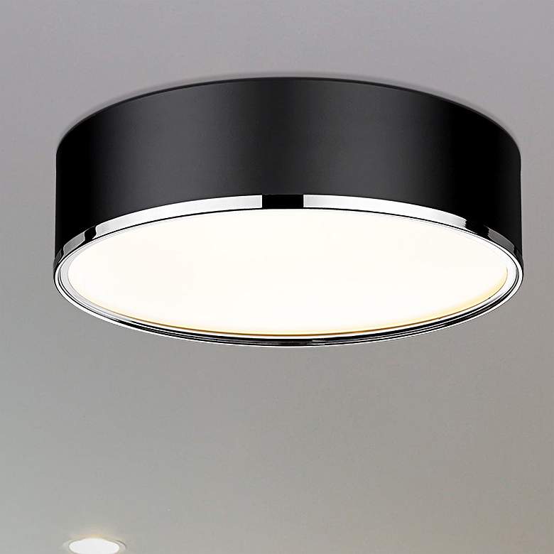 Image 2 Z-Lite Arlo 20 1/4" Wide Matte Black 4-Light Drum Ceiling Light