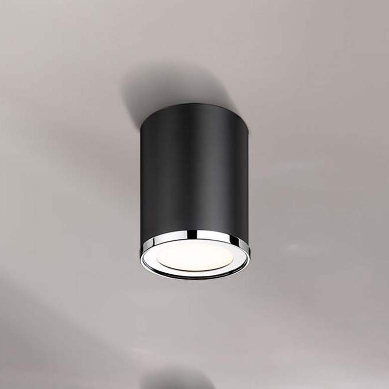 Image 1 Z-Lite Arlo 7 1/2" High Matte Black Flush Mount Ceiling Light