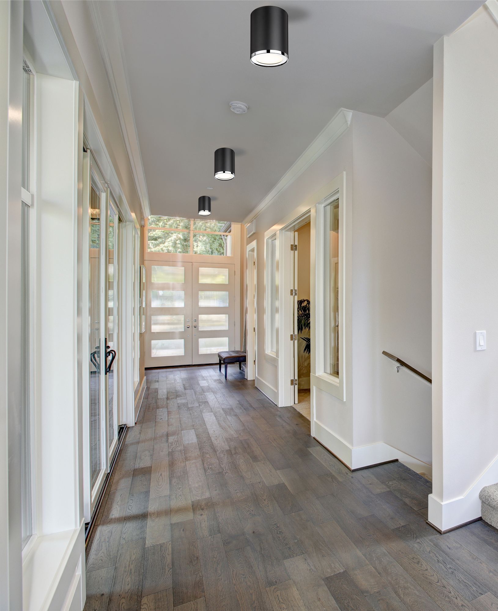 Image 4 Z-Lite Arlo 7 1/2" High Matte Black Flush Mount Ceiling Light more views