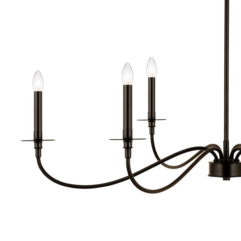 Image 4 Z-Lite Arrington 42 inch Wide 6-Light Matte Black Candelabra Chandelier more views