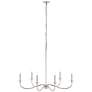 2_Z-Lite Arrington 42" Wide Polished Nickel 6-Light Chandelier