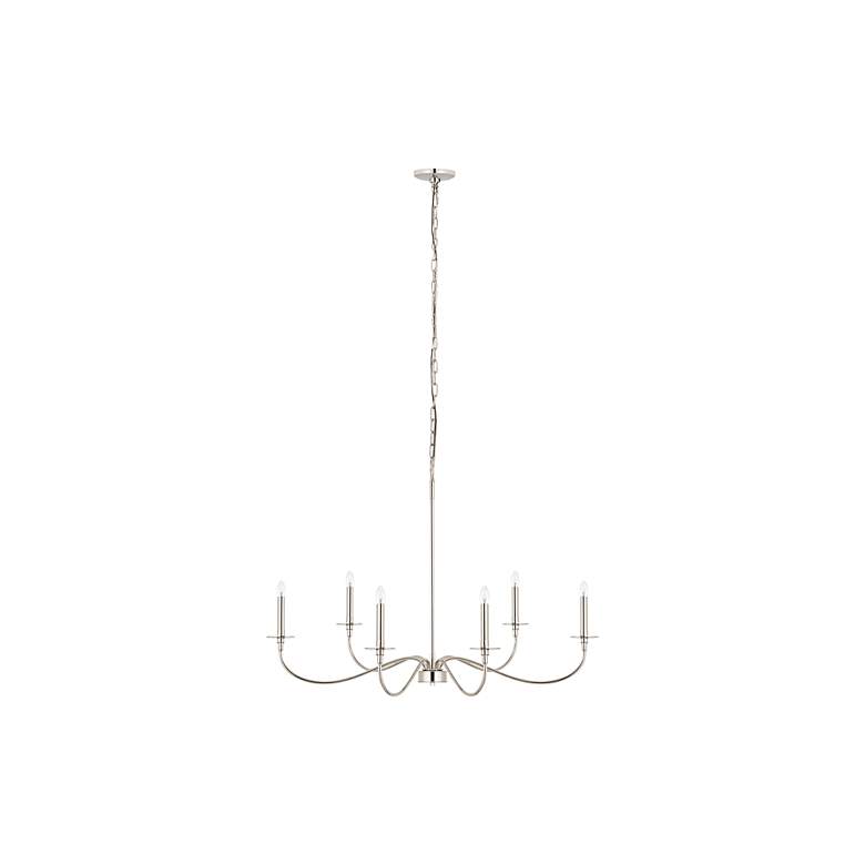 Image 3 Z-Lite Arrington 42" Wide Polished Nickel 6-Light Chandelier more views