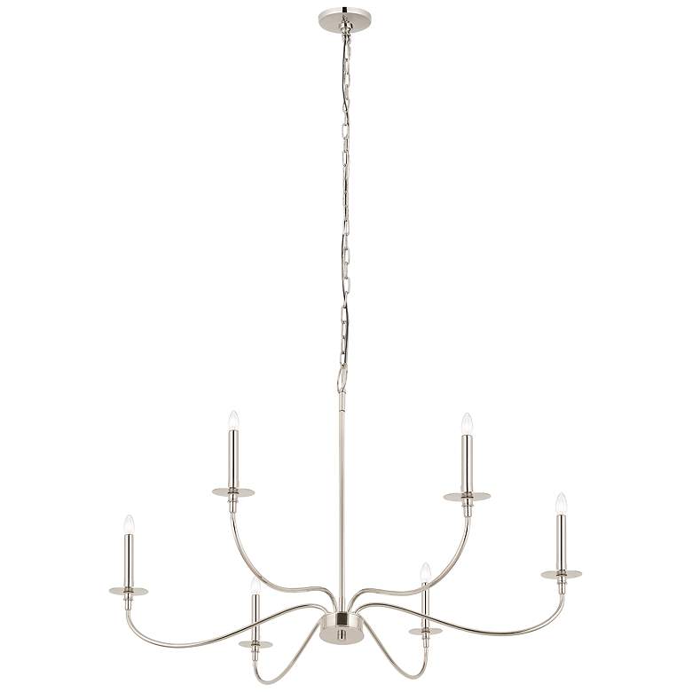 Image 7 Z-Lite Arrington 42" Wide Polished Nickel 6-Light Chandelier more views