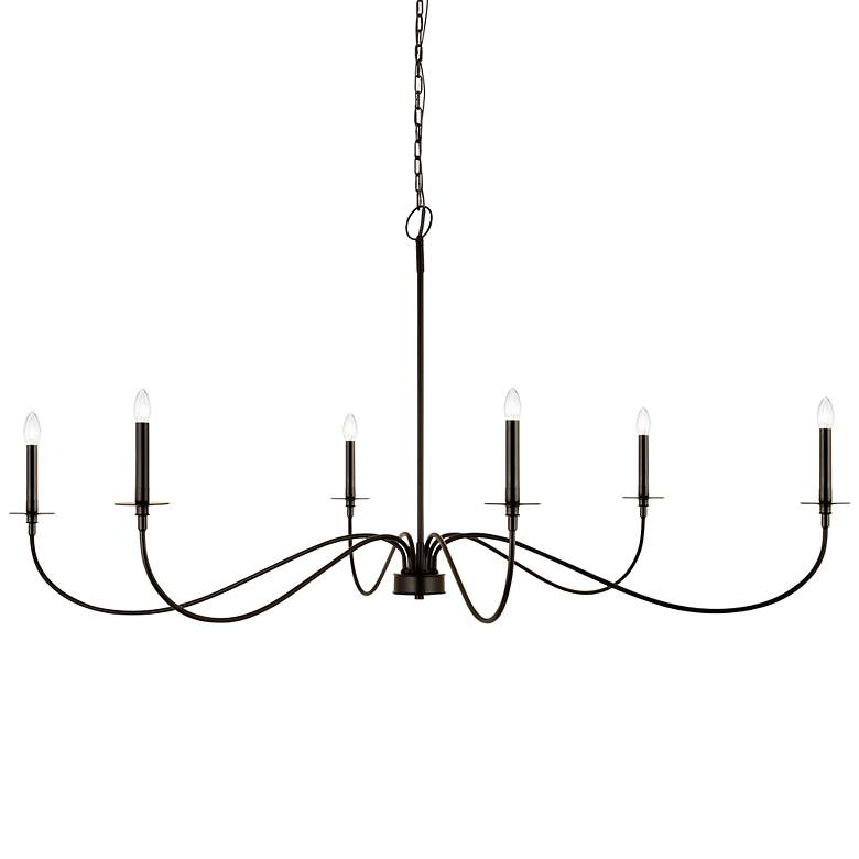 Image 3 Z-Lite Arrington 63" Matte Black 6-Light Candelabra Chandelier