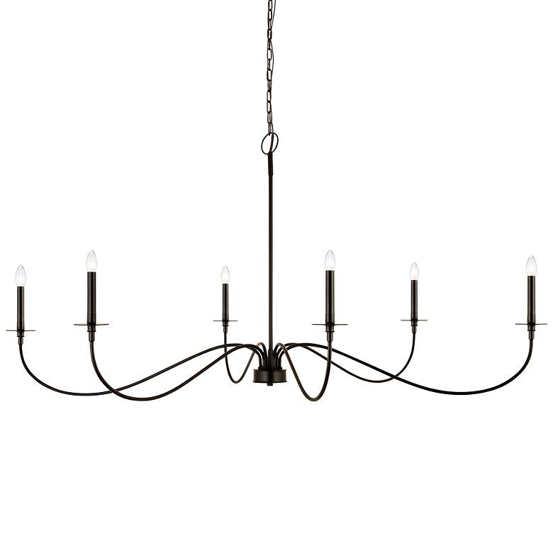 Image 3 Z-Lite Arrington 63 inch Matte Black 6-Light Candelabra Chandelier