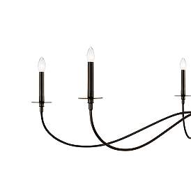 Image4 of Z-Lite Arrington 63" Matte Black 6-Light Candelabra Chandelier more views