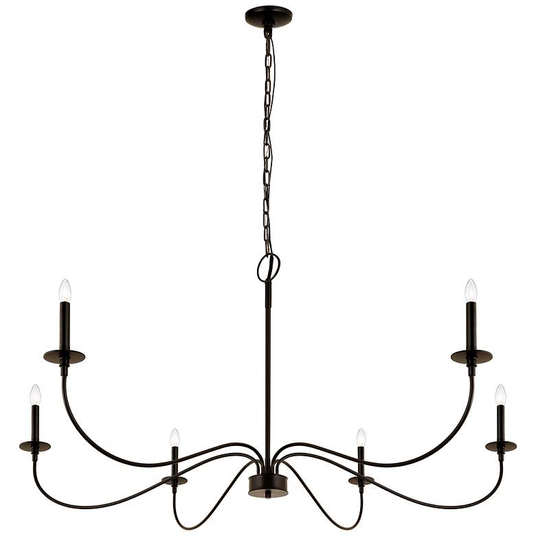 Image 5 Z-Lite Arrington 63" Matte Black 6-Light Candelabra Chandelier more views