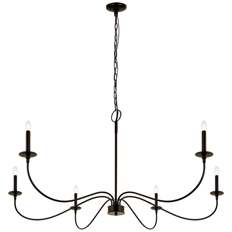 Image 5 Z-Lite Arrington 63 inch Matte Black 6-Light Candelabra Chandelier more views