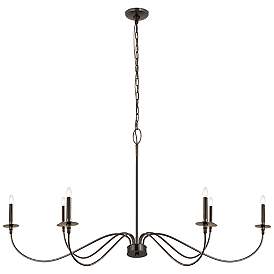 Image5 of Z-Lite Arrington 63" Wide Bronze 6-Light Candelabra Arm Chandelier more views