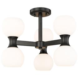 Z-Lite Artemis 18" Wide Matte Black 6-Light Ceiling Light