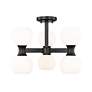 6_Z-Lite Artemis 18" Wide Matte Black 6-Light Ceiling Light more views