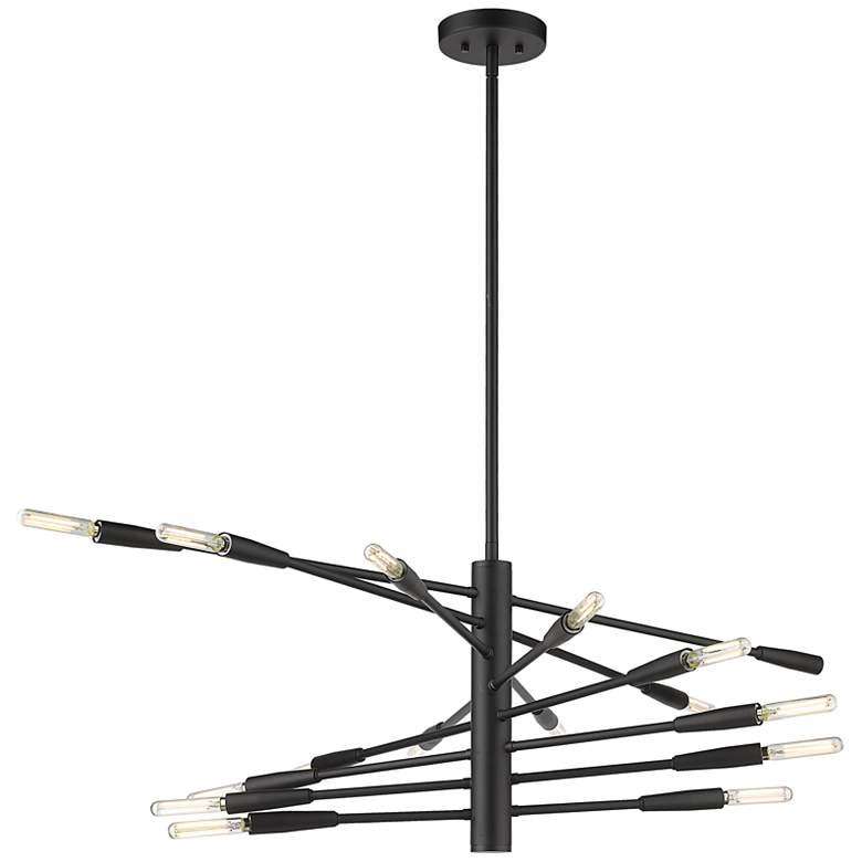 Image 5 Z-Lite Ascension 32" Wide Matte Black 16-Light Chandelier more views