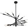 6_Z-Lite Ascension 32" Wide Matte Black 16-Light Chandelier more views