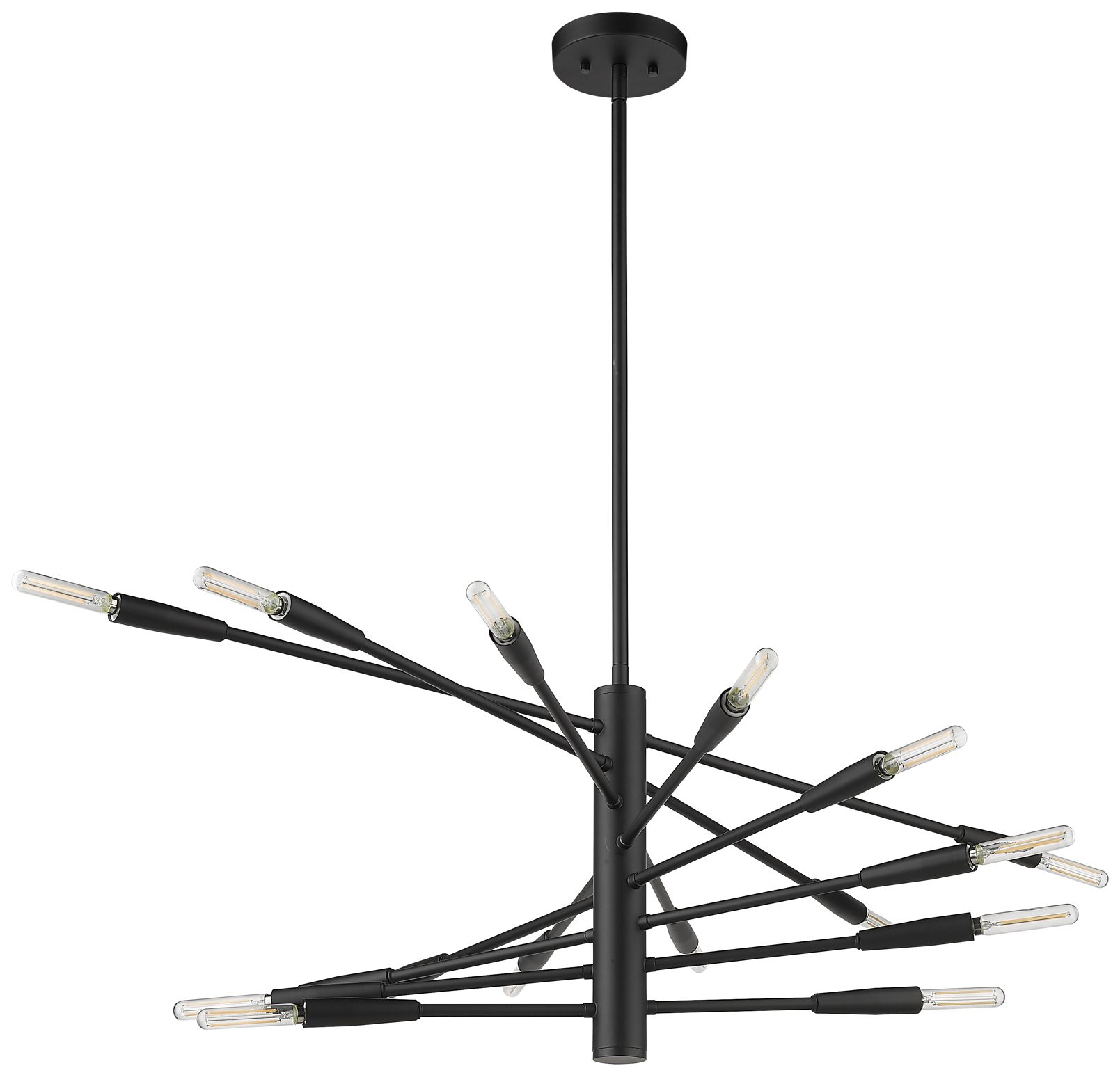 Z-Lite Ascension 32" Wide Matte Black 16-Light Chandelier