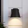 2_Z-Lite Asher 11" High Black LED Outdoor Wall Light
