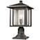 Z-Lite Aspen 18 1/4"H Oil-Rubbed Bronze Outdoor Pier Light