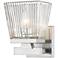 Z-Lite Astor 1 Light Wall Sconce in Brushed Nickel