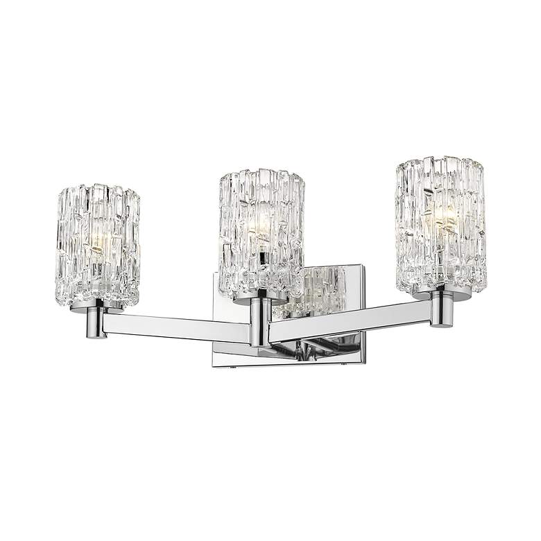 Image 4 Z-Lite Aubrey 22 1/2" Wide 3-Light Chrome and Glass Modern Bath Light more views