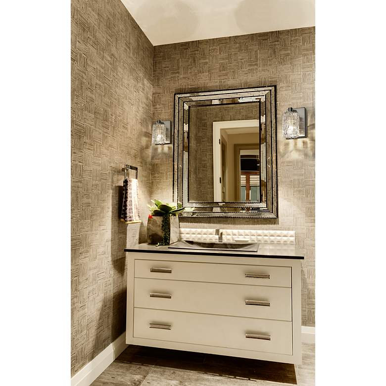 Image 2 Z-Lite Aubrey 9 1/4" High Brushed Nickel Clear Glass Wall Sconce more views
