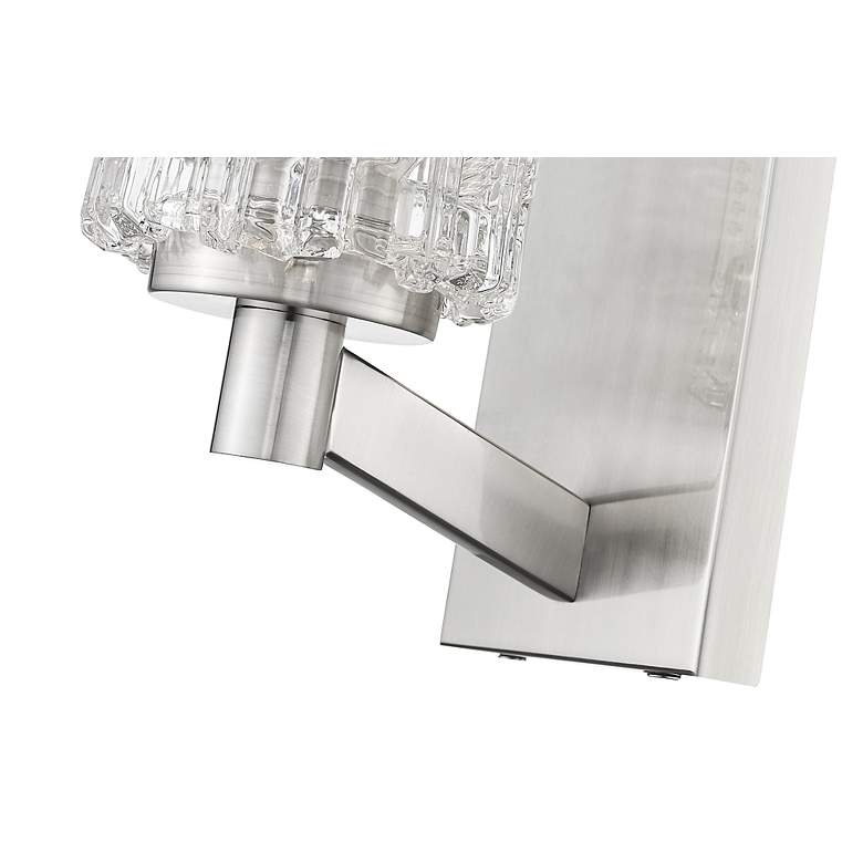 Image 6 Z-Lite Aubrey 9 1/4" High Brushed Nickel Clear Glass Wall Sconce more views