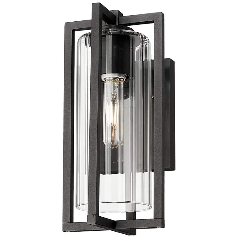 Image 5 Z-Lite Aura 12 3/4" High Black Outdoor Wall Light more views