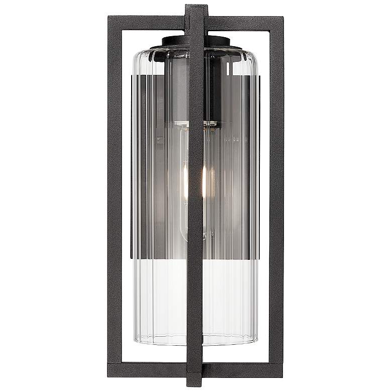 Image 6 Z-Lite Aura 12 3/4" High Black Outdoor Wall Light more views