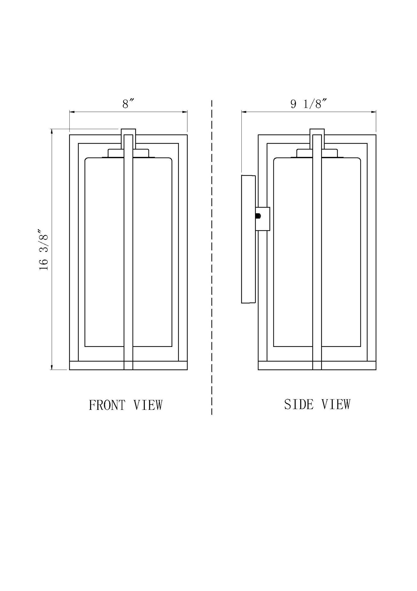 Z-Lite Aura 16 1/2" High Black Outdoor Wall Light