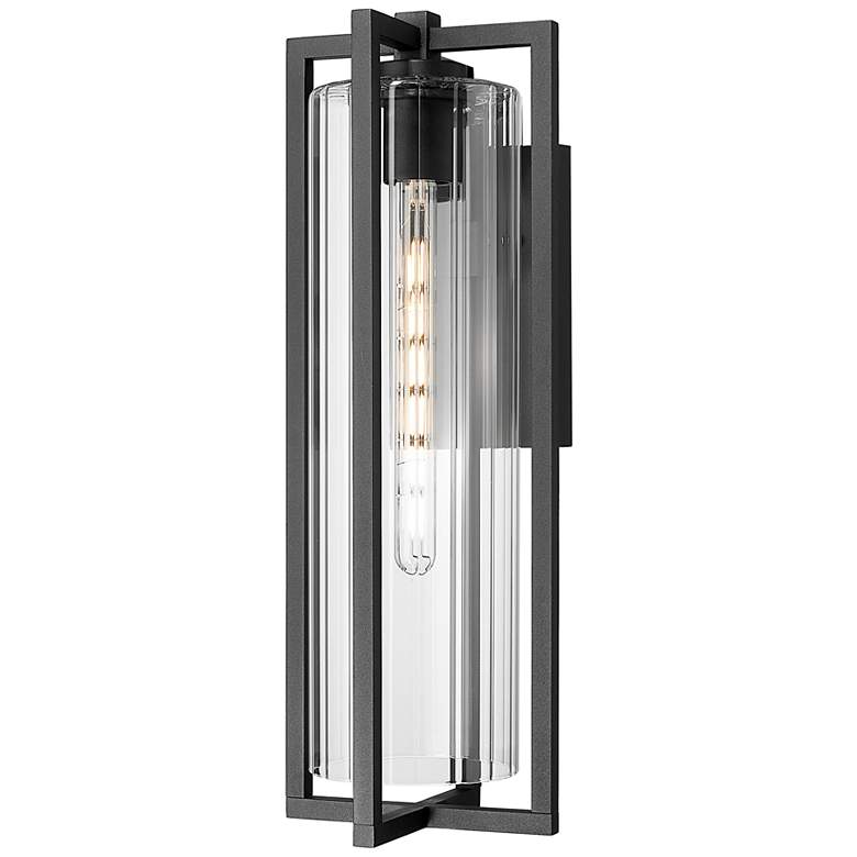 Image 2 Z-Lite Aura 22 1/4" High Black Outdoor Wall Light