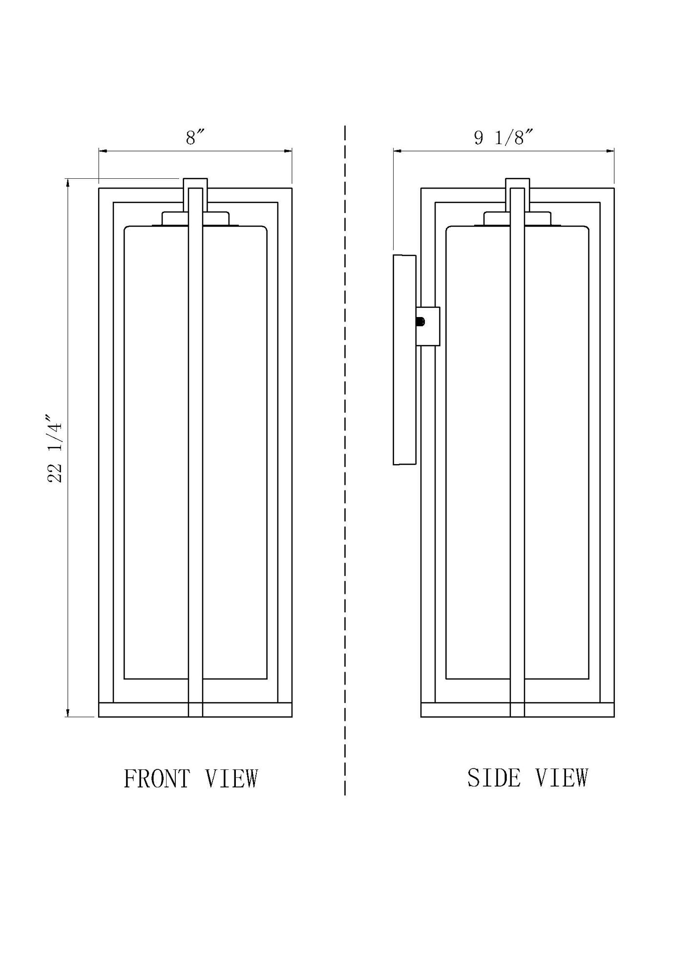 Z-Lite Aura 22 1/4" High Black Outdoor Wall Light