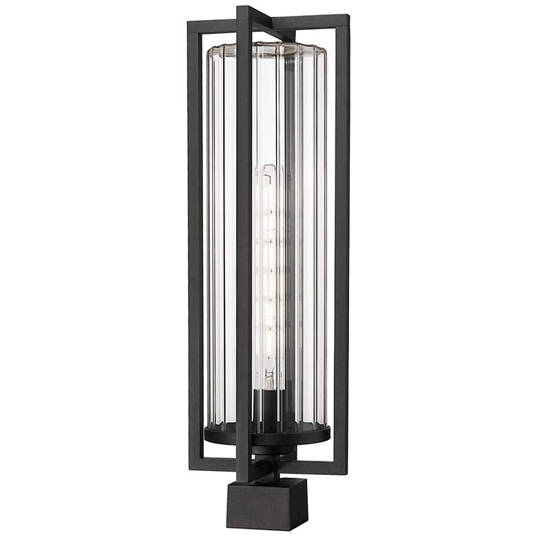 Image 1 Z-Lite Aura 24 1/2" High Black Outdoor Post Light