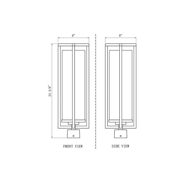 Image 6 Z-Lite Aura 24 1/2" High Black Outdoor Post Light more views