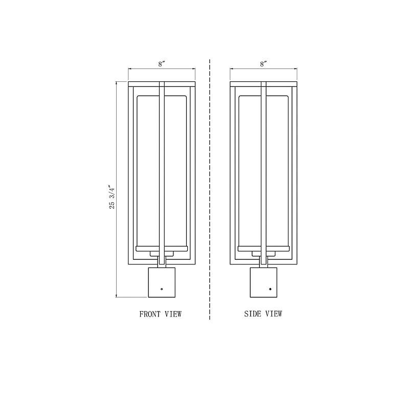 Image 6 Z-Lite Aura 25 3/4" High Black Outdoor Post Light more views