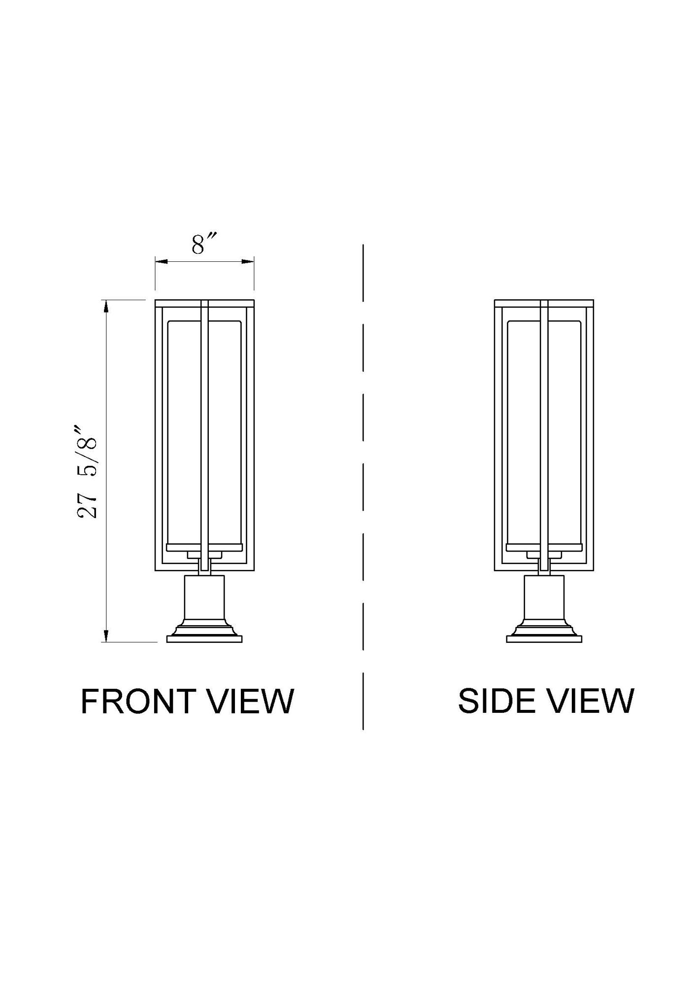 Image 7 Z-Lite Aura 27 3/4" High Black Outdoor Pier Light more views