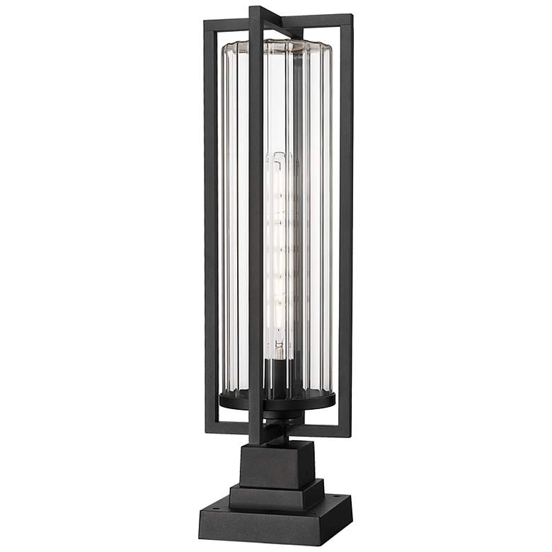 Image 1 Z-Lite Aura 27" High Black Outdoor Pier Light