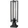 Z-Lite Aura 27" High Black Outdoor Pier Light