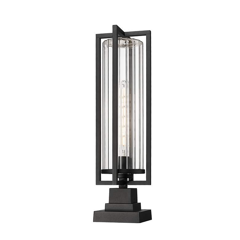 Image 2 Z-Lite Aura 27" High Black Outdoor Pier Light more views