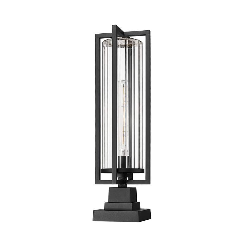 Image 3 Z-Lite Aura 27" High Black Outdoor Pier Light more views