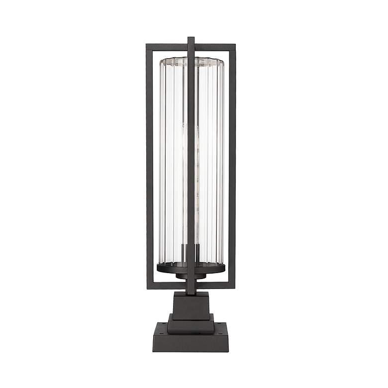 Image 4 Z-Lite Aura 27" High Black Outdoor Pier Light more views